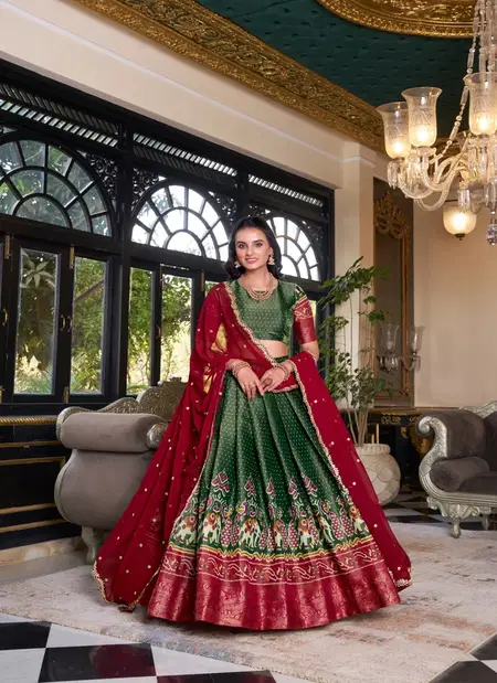 Preksha By Lnb1240 Kanchipuram Printed Lehenga With Blouse Dupatta Wholesale Online